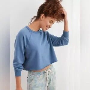 Aerie Slate Blue Crewneck Top